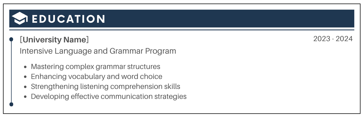 Education Section on Resume Example